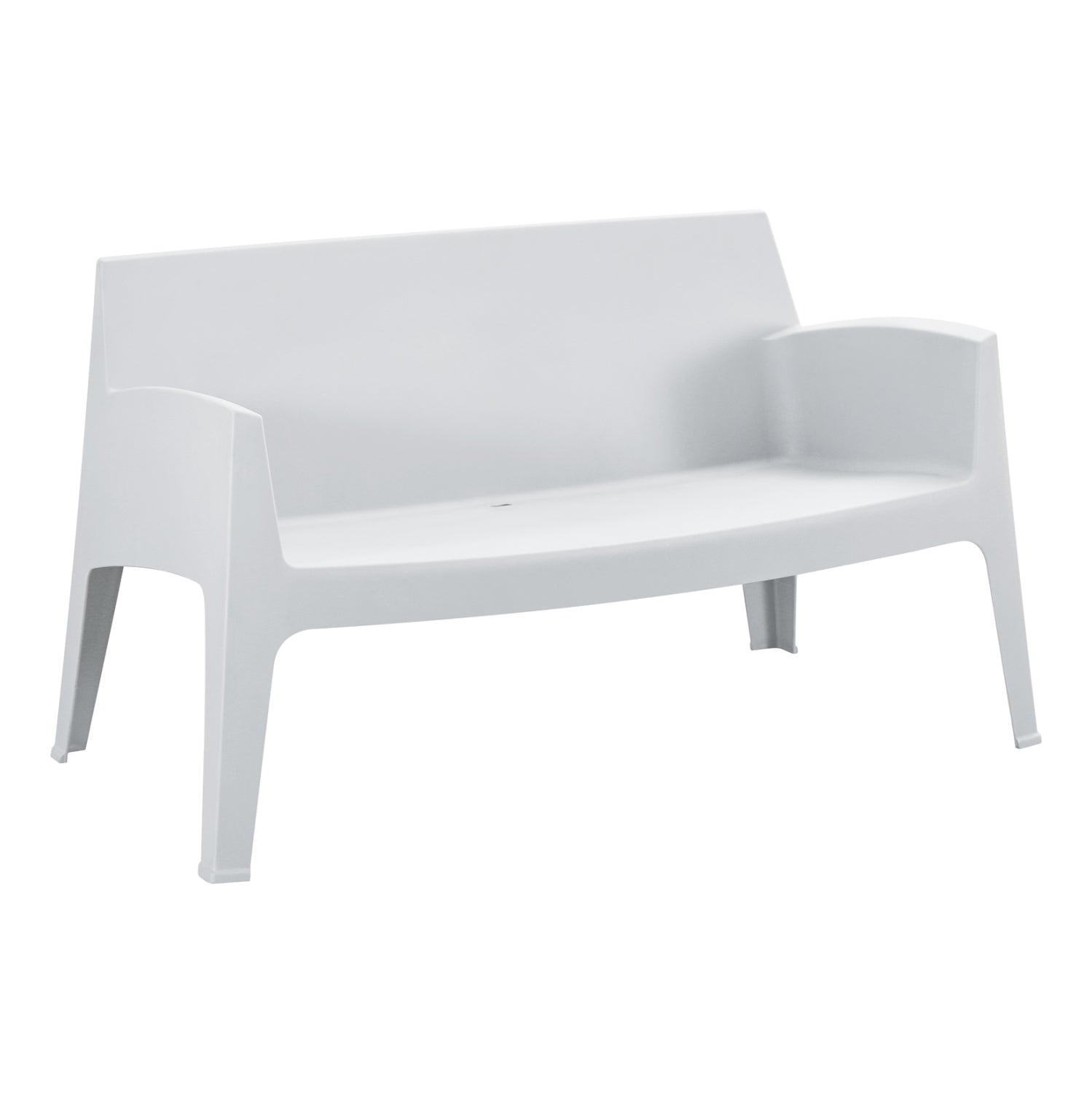 Полипропиленов двуместен диван SLEEK бял 133x68x73см