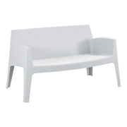 Полипропиленов двуместен диван SLEEK бял 133x68x73см