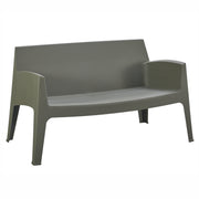 Полипропиленов двуместен диван SLEEK тъмнозелен 133x68x73см
