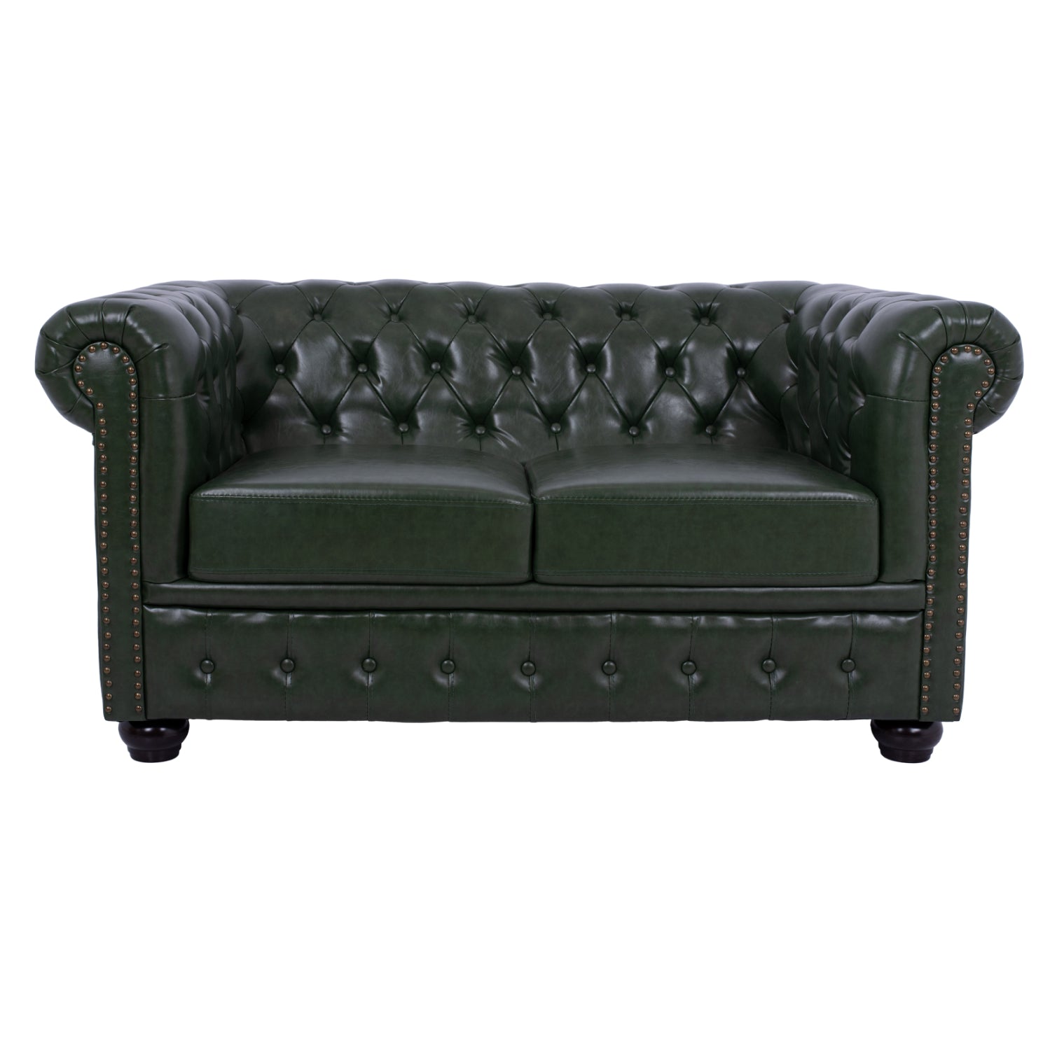 Диван 2-местен T.Монтео PU кипарис зелено 150x90x72см