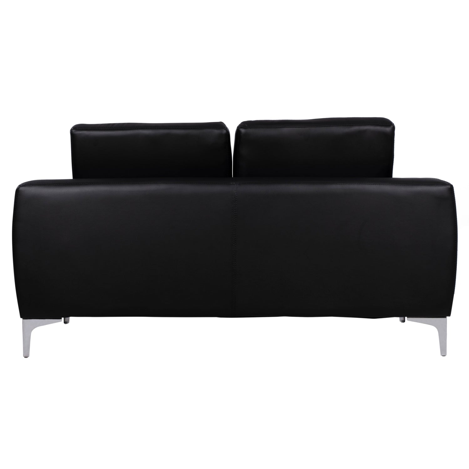Диван 2-местен Бергамо с черен PU 142x81x81 см
