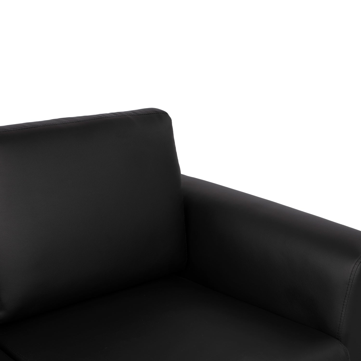 Диван 2-местен Бергамо с черен PU 142x81x81 см