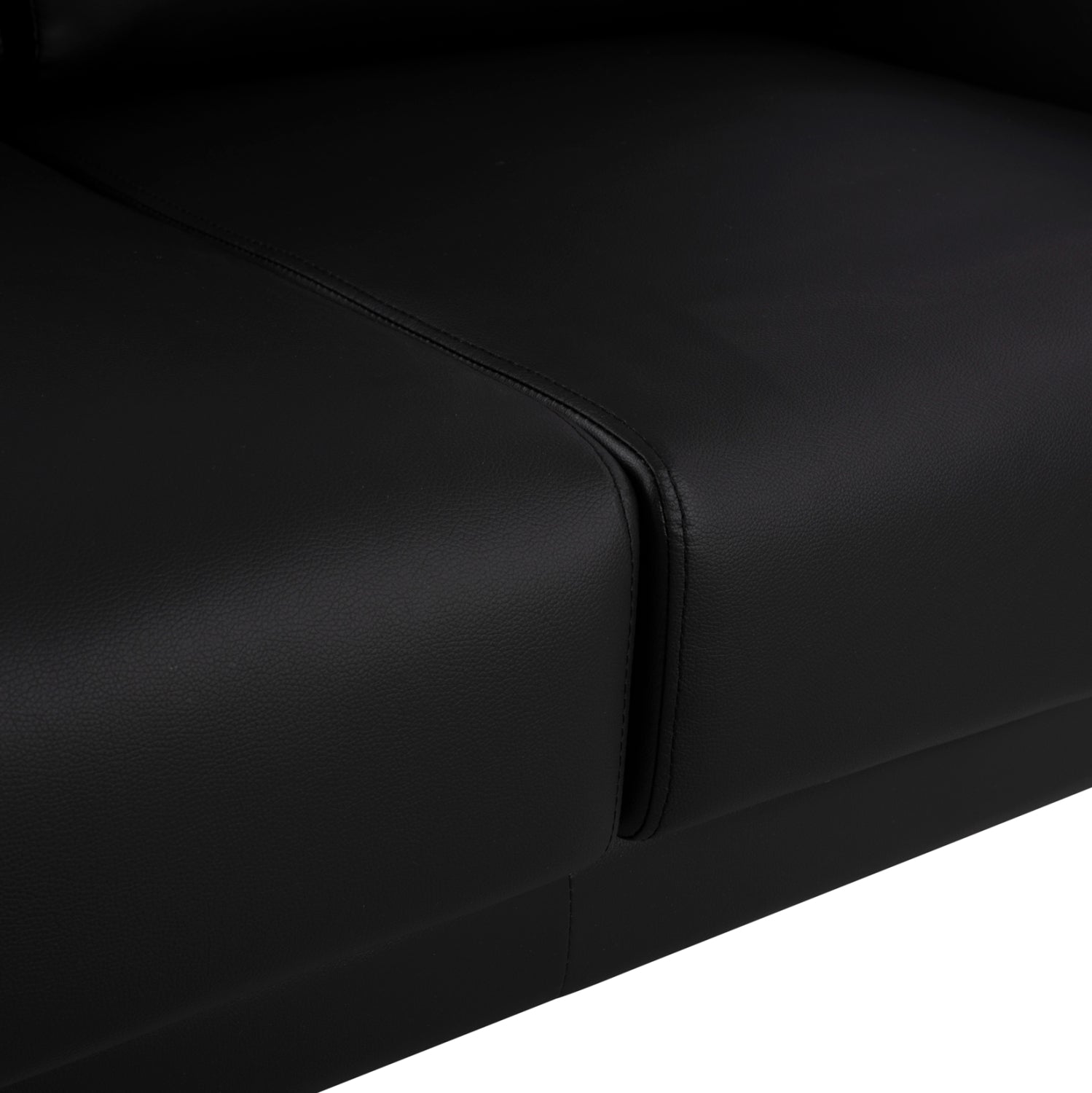 Диван 2-местен Бергамо с черен PU 142x81x81 см