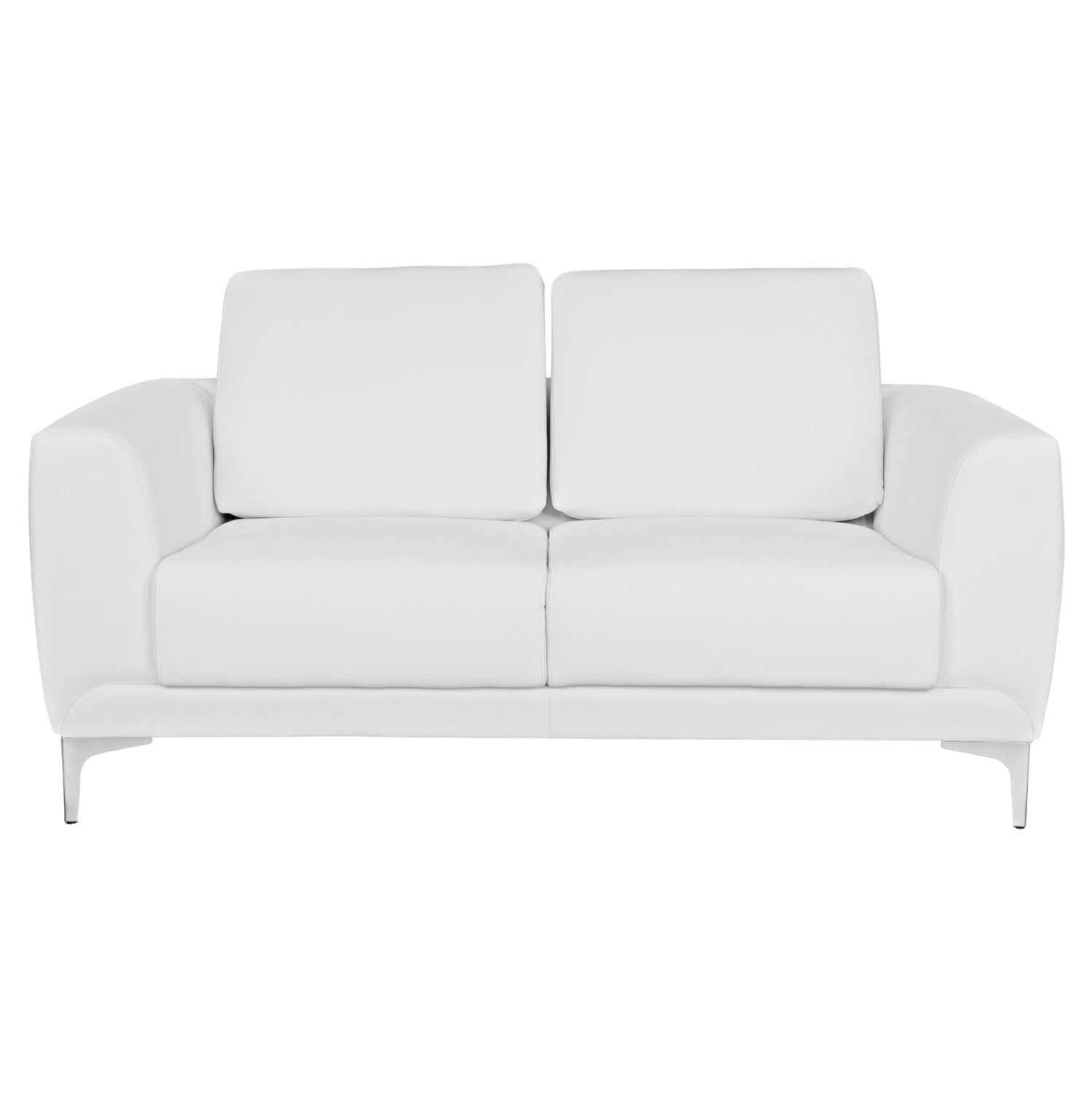Диван 2-местен Бергамо с бял PU 142x81x81 см