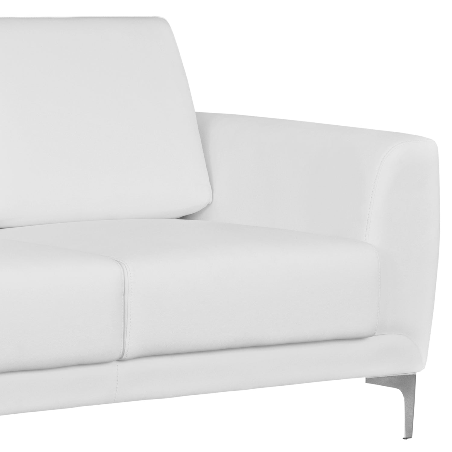 Диван 2-местен Бергамо с бял PU 142x81x81 см