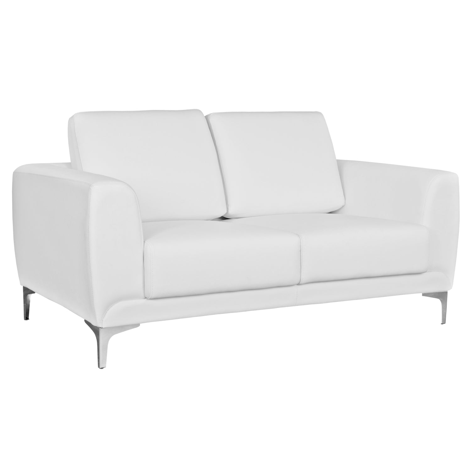 Диван 2-местен Бергамо с бял PU 142x81x81 см