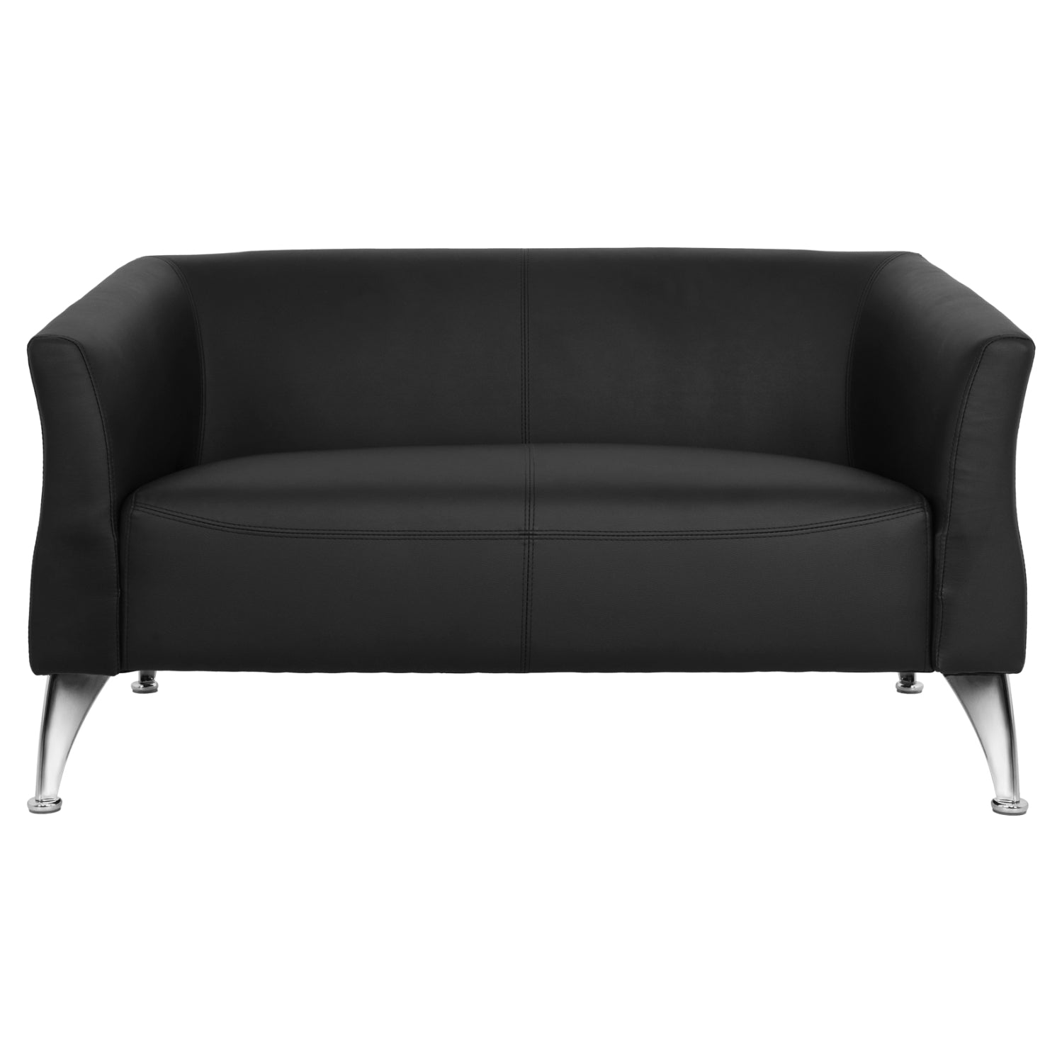 Диван 2-местен Генуа черен PU 130x75x71 см