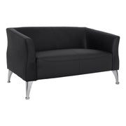 Диван 2-местен Генуа черен PU 130x75x71 см