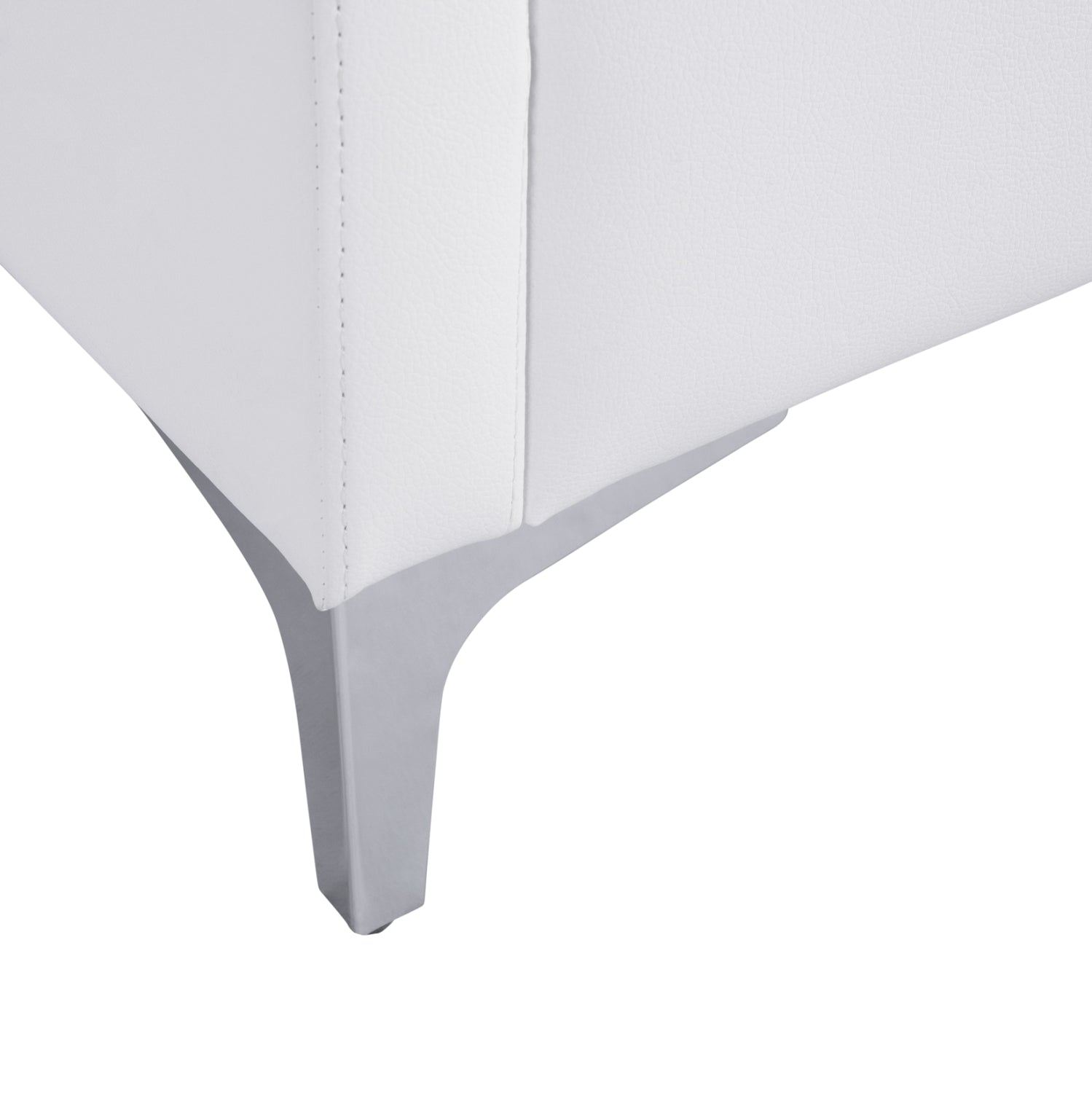 Диван за двама Сиракуза с бял PU 113x71x71cm