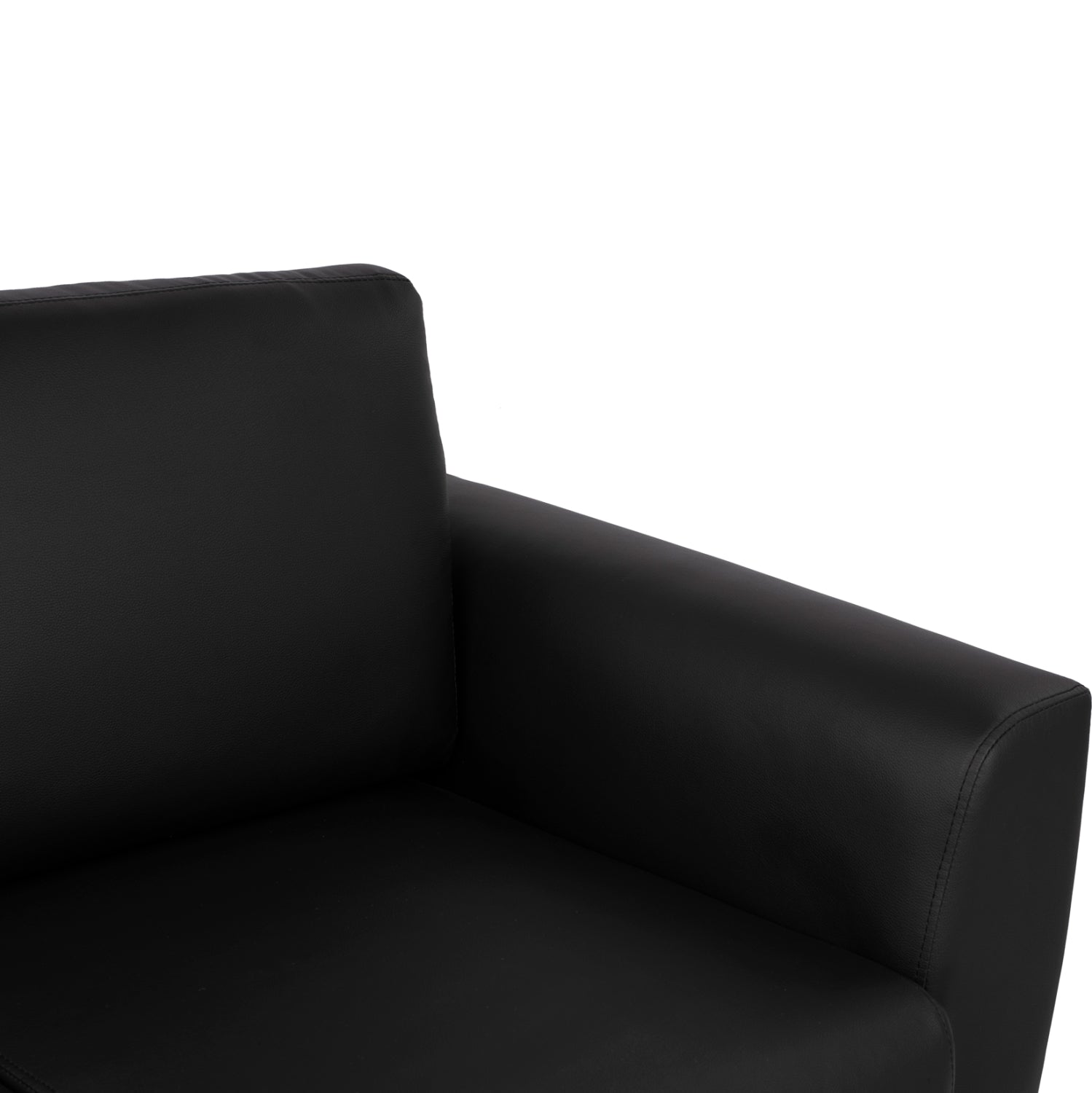Диван 3-местен Бергамо с черен PU 190x81x81 см