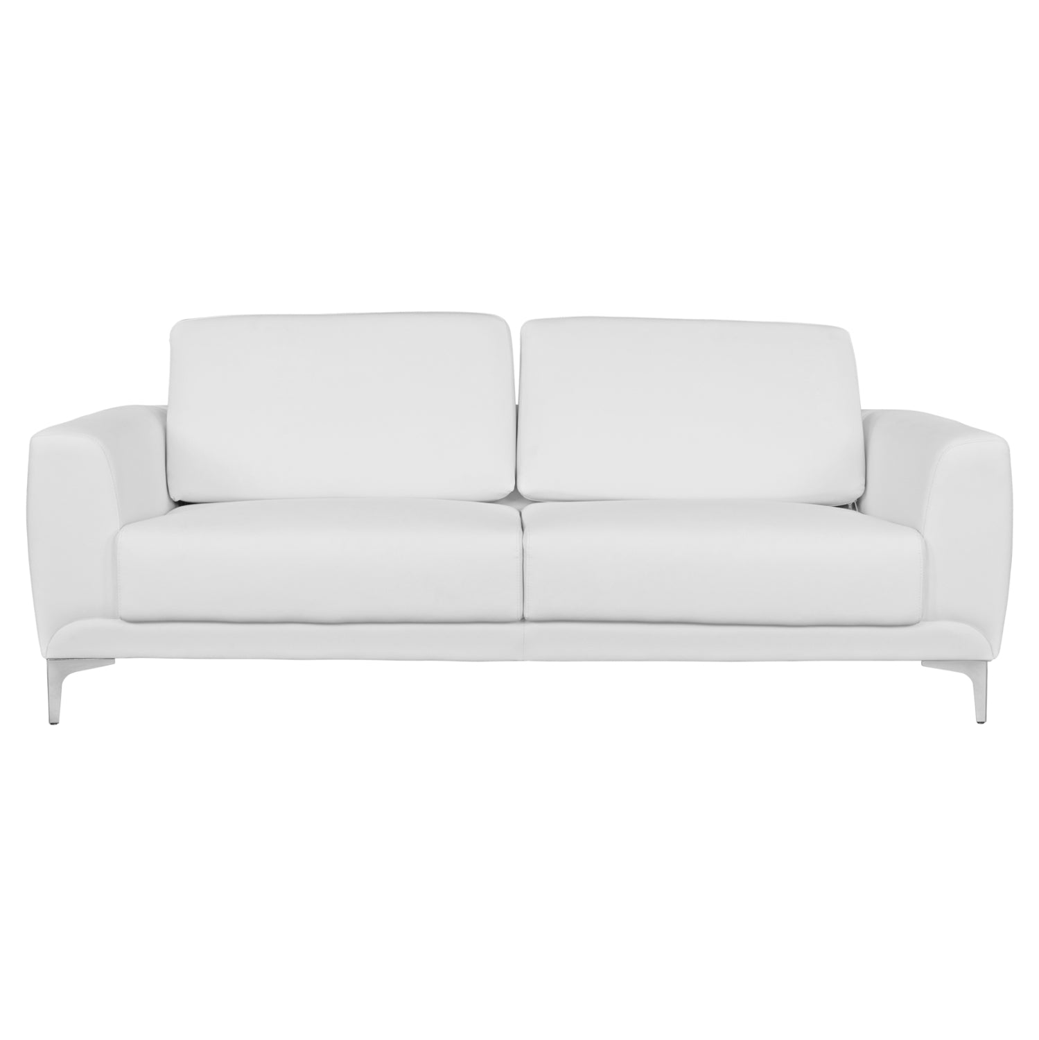 Диван 3-местен Бергамо с бял PU 190x81x81 см