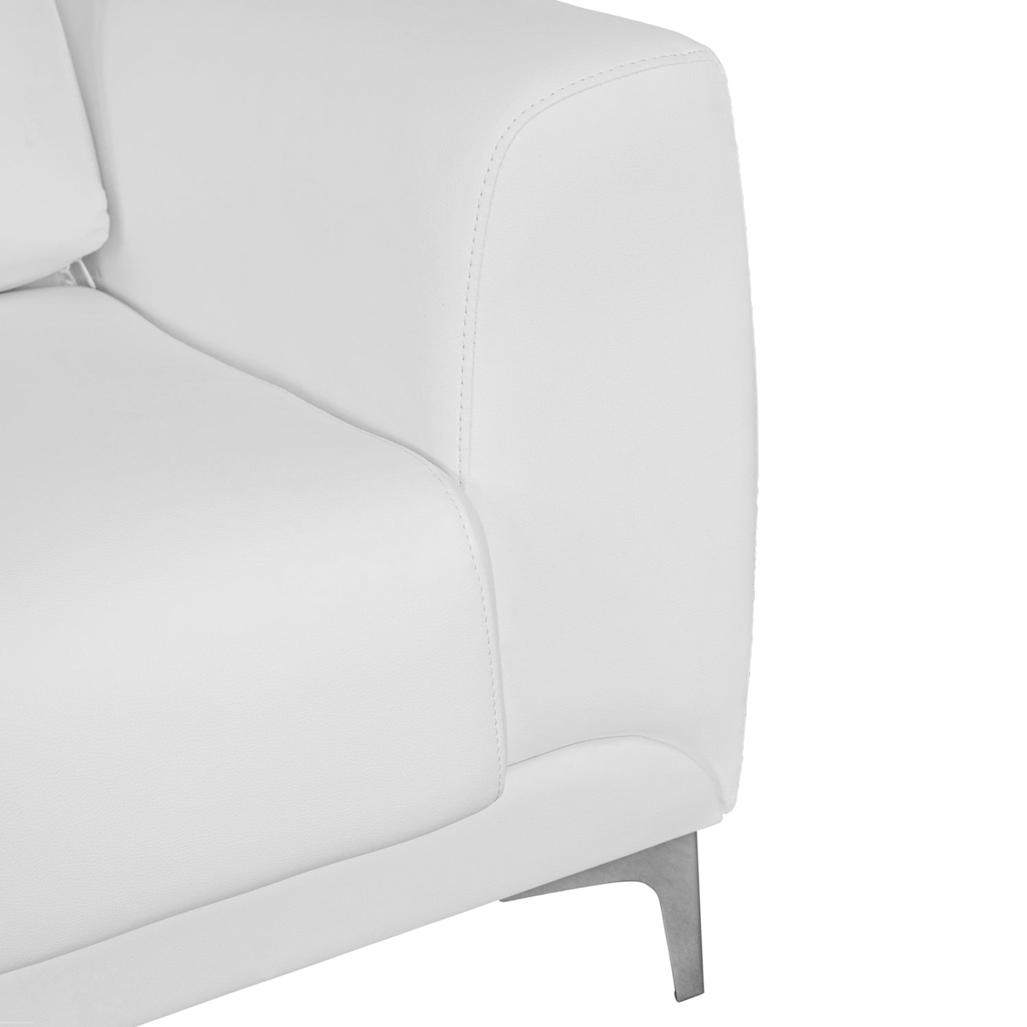 Диван 3-местен Бергамо с бял PU 190x81x81 см