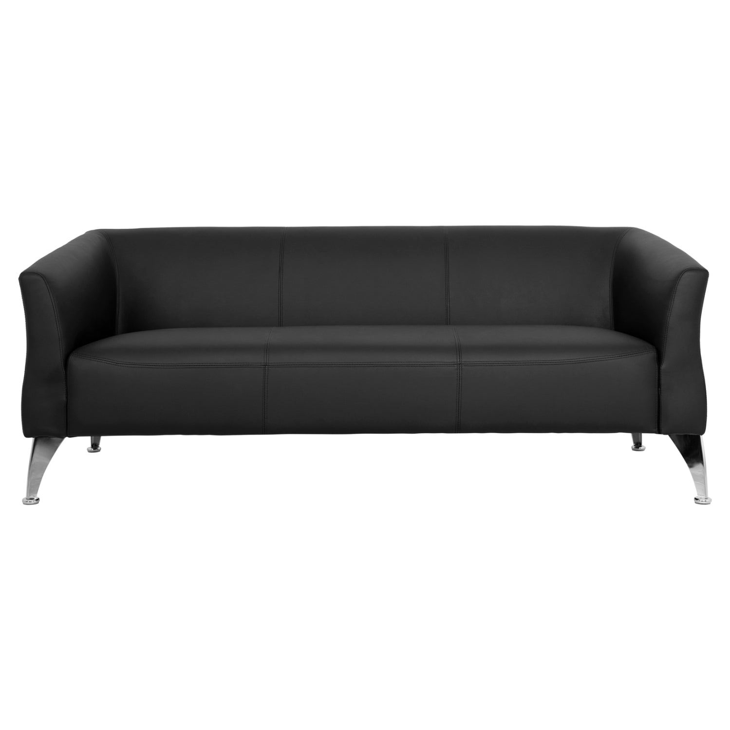 Диван 3-местен Генуа черен PU 180x75x71 см