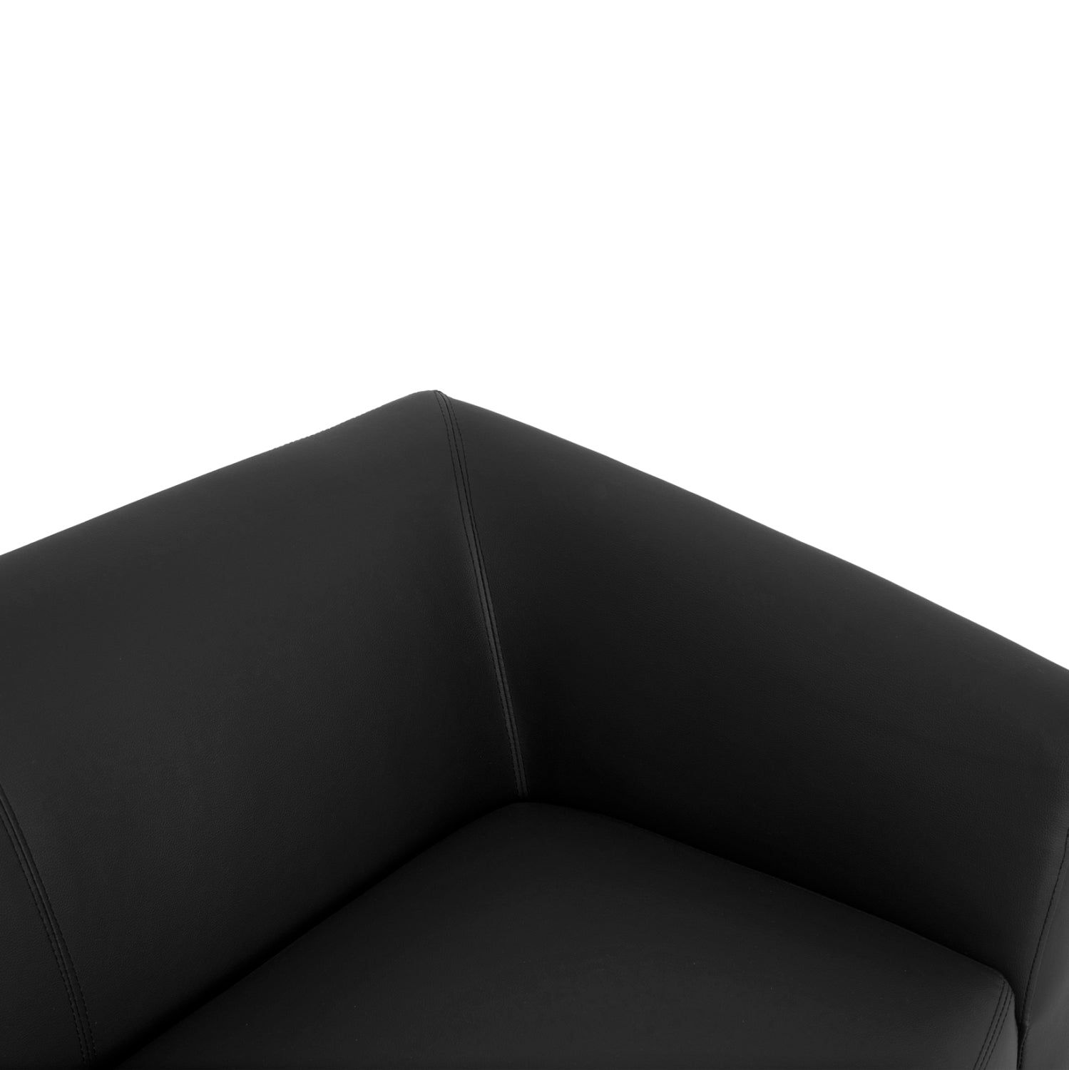 Диван 3-местен Генуа черен PU 180x75x71 см