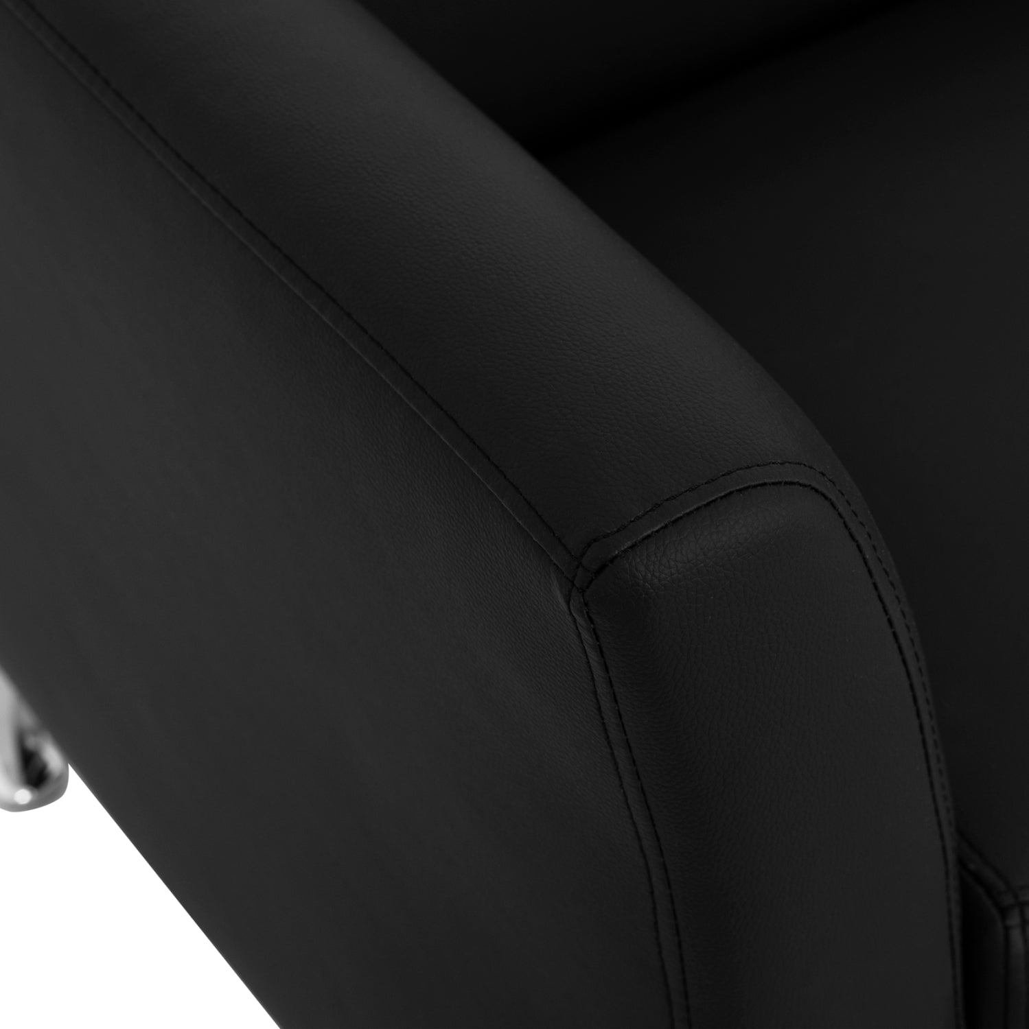 Диван 3-местен Генуа черен PU 180x75x71 см