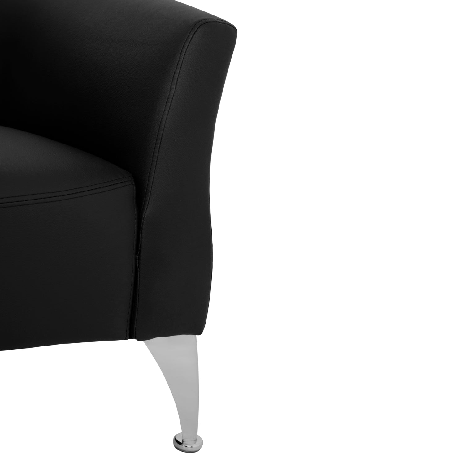 Диван 3-местен Генуа черен PU 180x75x71 см