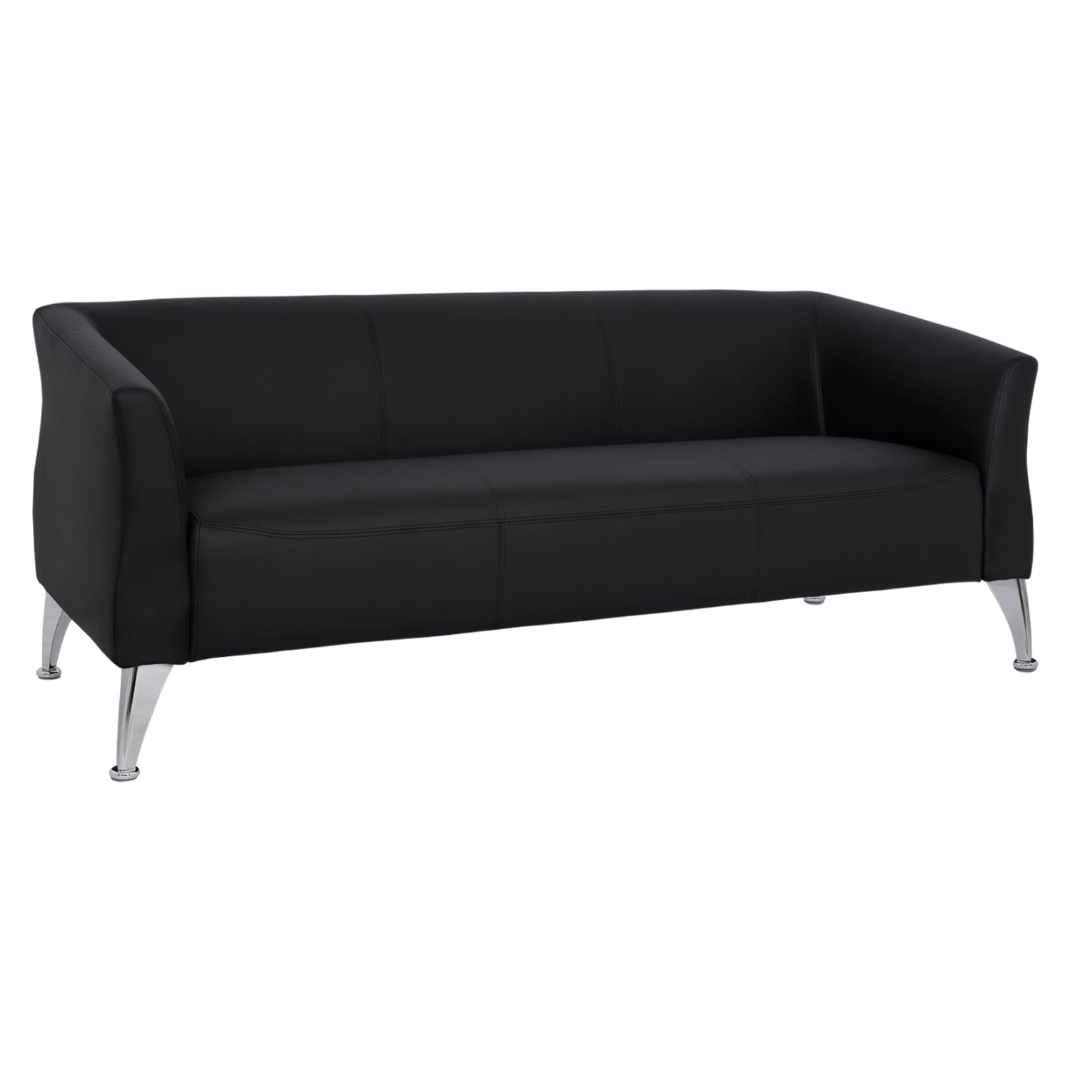 Диван 3-местен Генуа черен PU 180x75x71 см