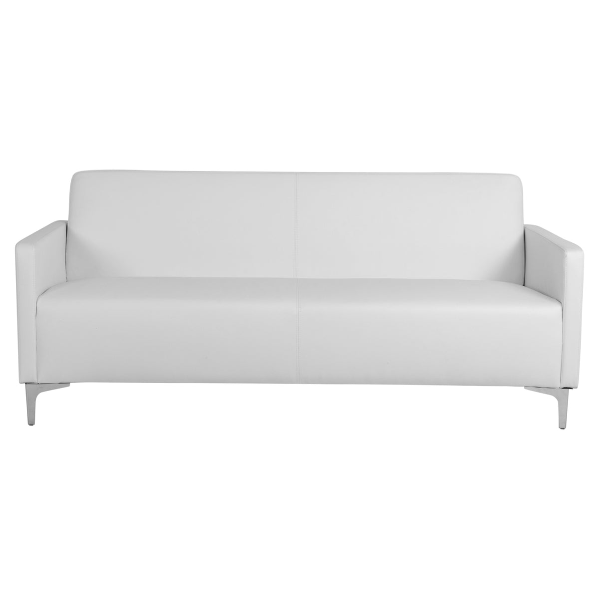 Диван за трима Сиракуза с бял PU 163x71x71cm