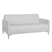 Диван за трима Сиракуза с бял PU 163x71x71cm