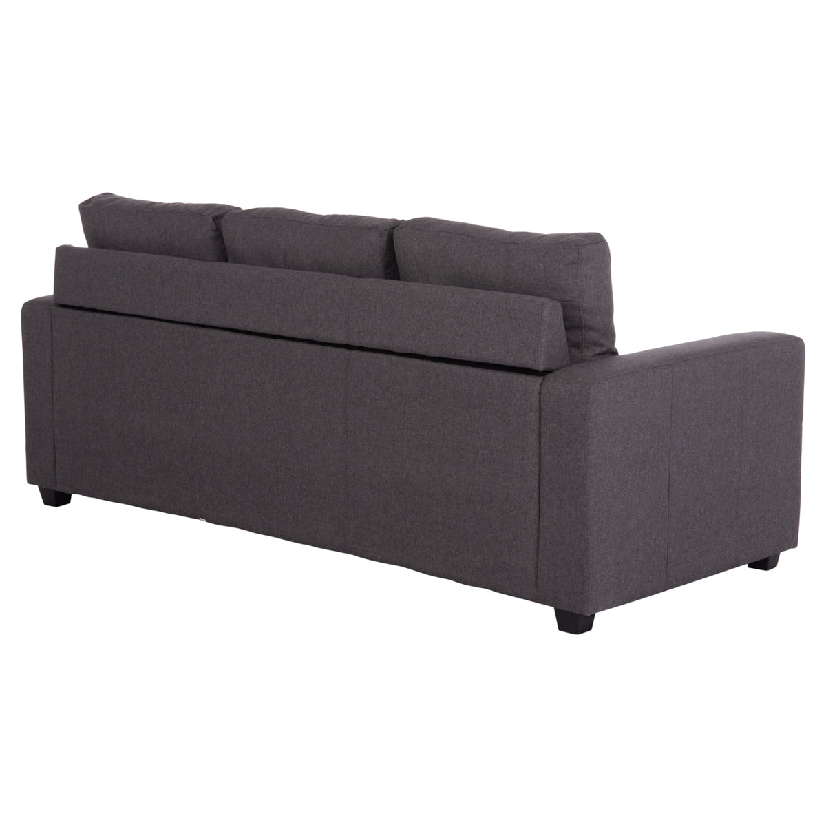 Двулицев ъглов диван сив плат 205x82-140x87H см