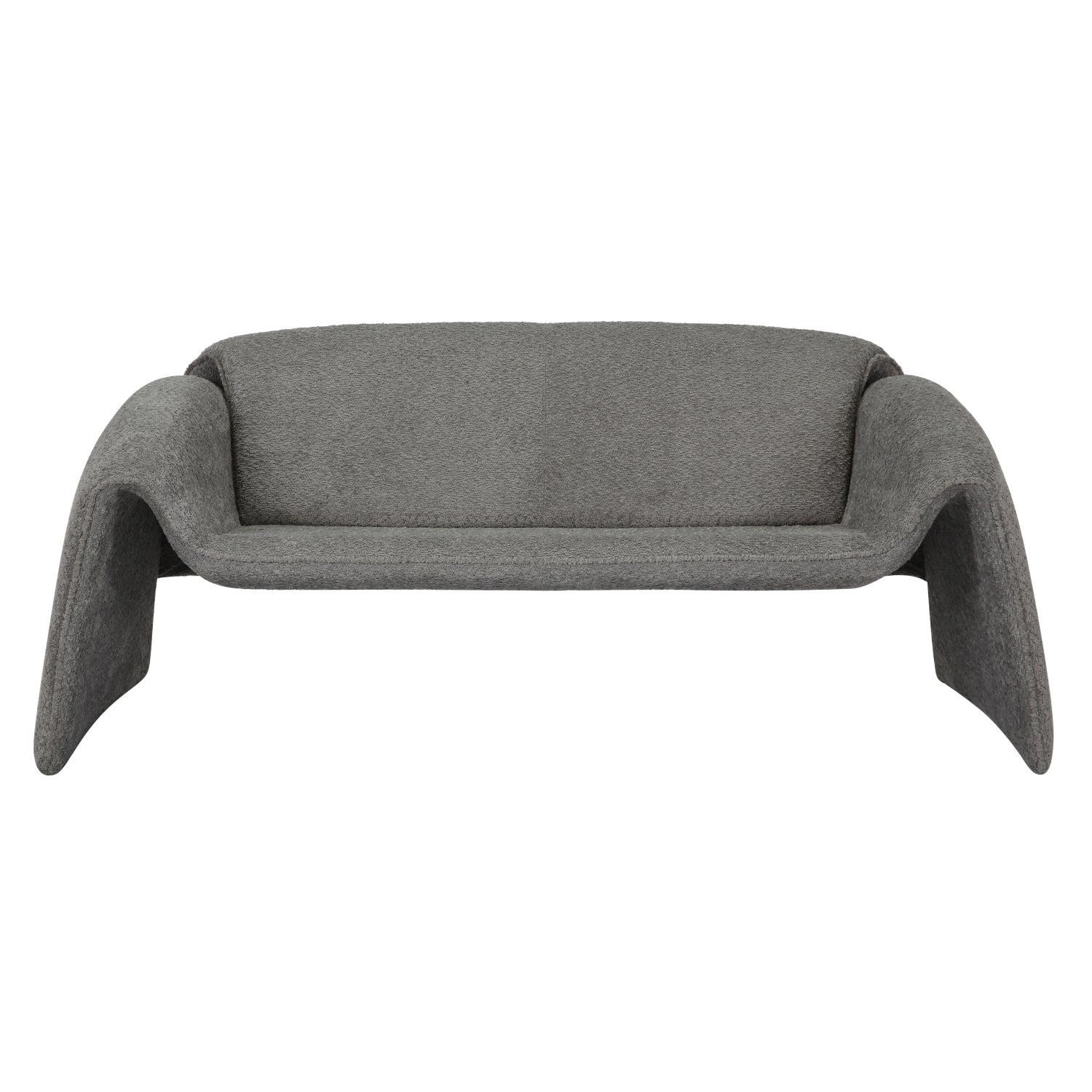 ДИВАН 2-МЕСТЕН Биела МЕТАЛНА РАМКА-СИВ БУКЛЕ ПЛАТ 160x80x63Hcm.