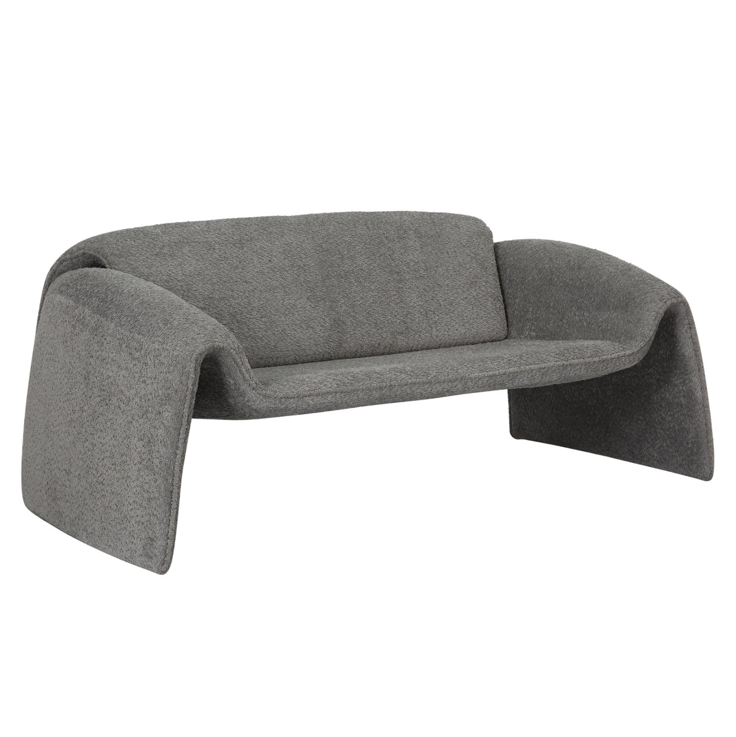 ДИВАН 2-МЕСТЕН Биела МЕТАЛНА РАМКА-СИВ БУКЛЕ ПЛАТ 160x80x63Hcm.