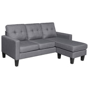 Ъглов диван REVERSIBLE MEGGY сив плат 184.5x129x86Hcm