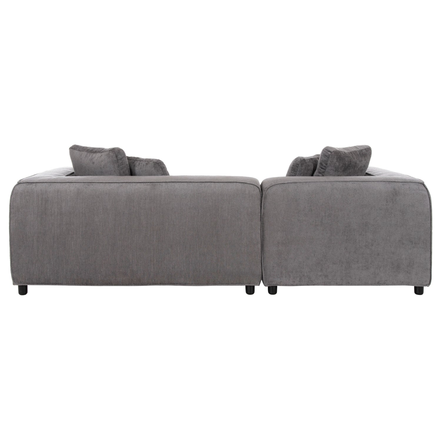 Ъглов диван (ляв) 3-местен Волтера.03L сива тъкан 252x105-160x70-90Hсм.