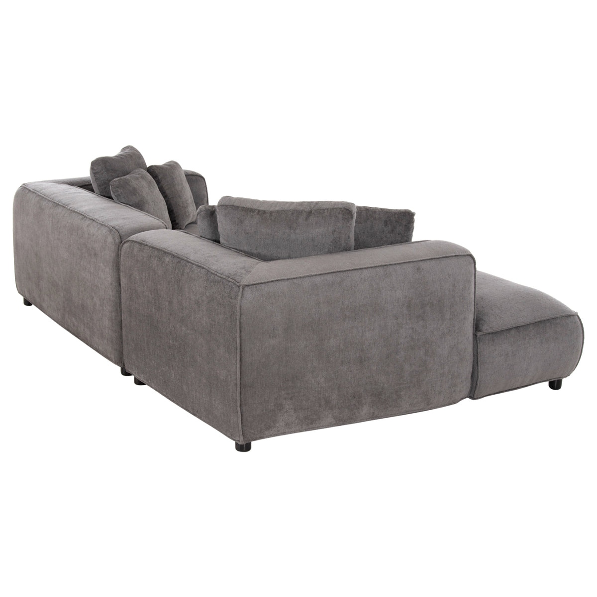 Ъглов диван (ляв) 3-местен Волтера.03L сива тъкан 252x105-160x70-90Hсм.