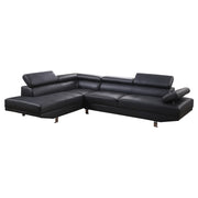 Ляв ъглов диван Болоня.02L черен PU 270x200x87 см