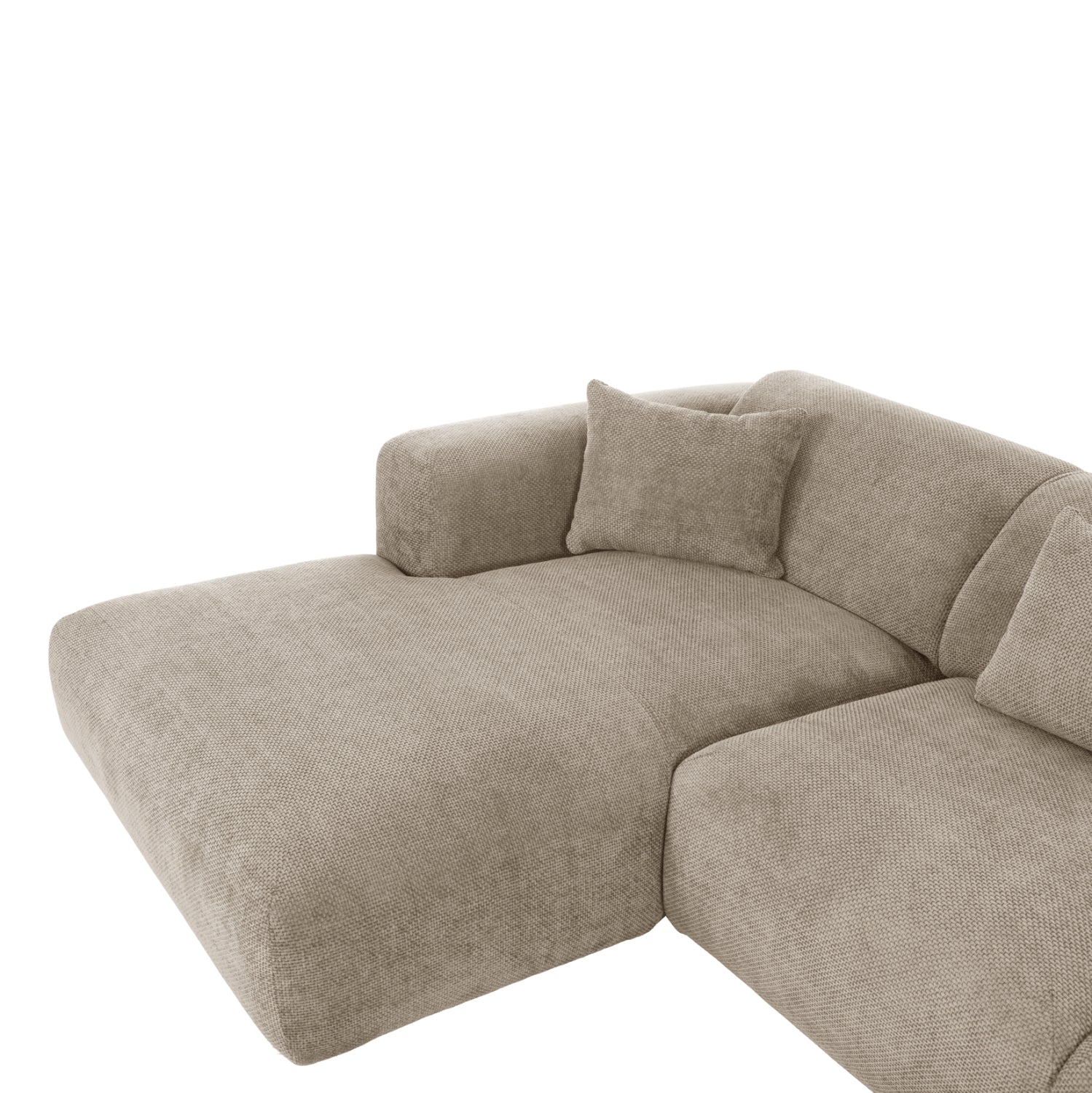 Ъглов диван (ляв) Орбетело.01L бежова тъкан 110-282x98-160x72Hсм.