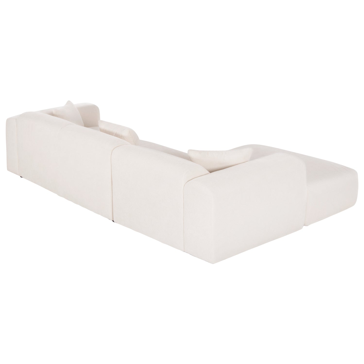 Ъглов диван (ляв) Орбетело.02L бяла тъкан 110-282x98-160x72Hсм.