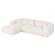 Ъглов диван (ляв) Орбетело.02L бяла тъкан 110-282x98-160x72Hсм.