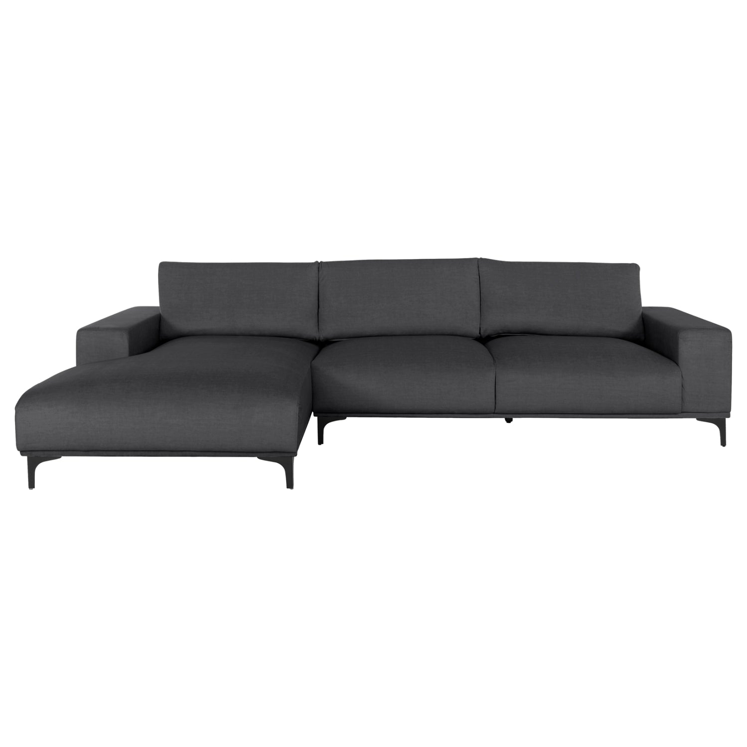 Ъглов диван (ляв) NOA.02L антрацитова тъкан 288x90-157x67-80Hсм.
