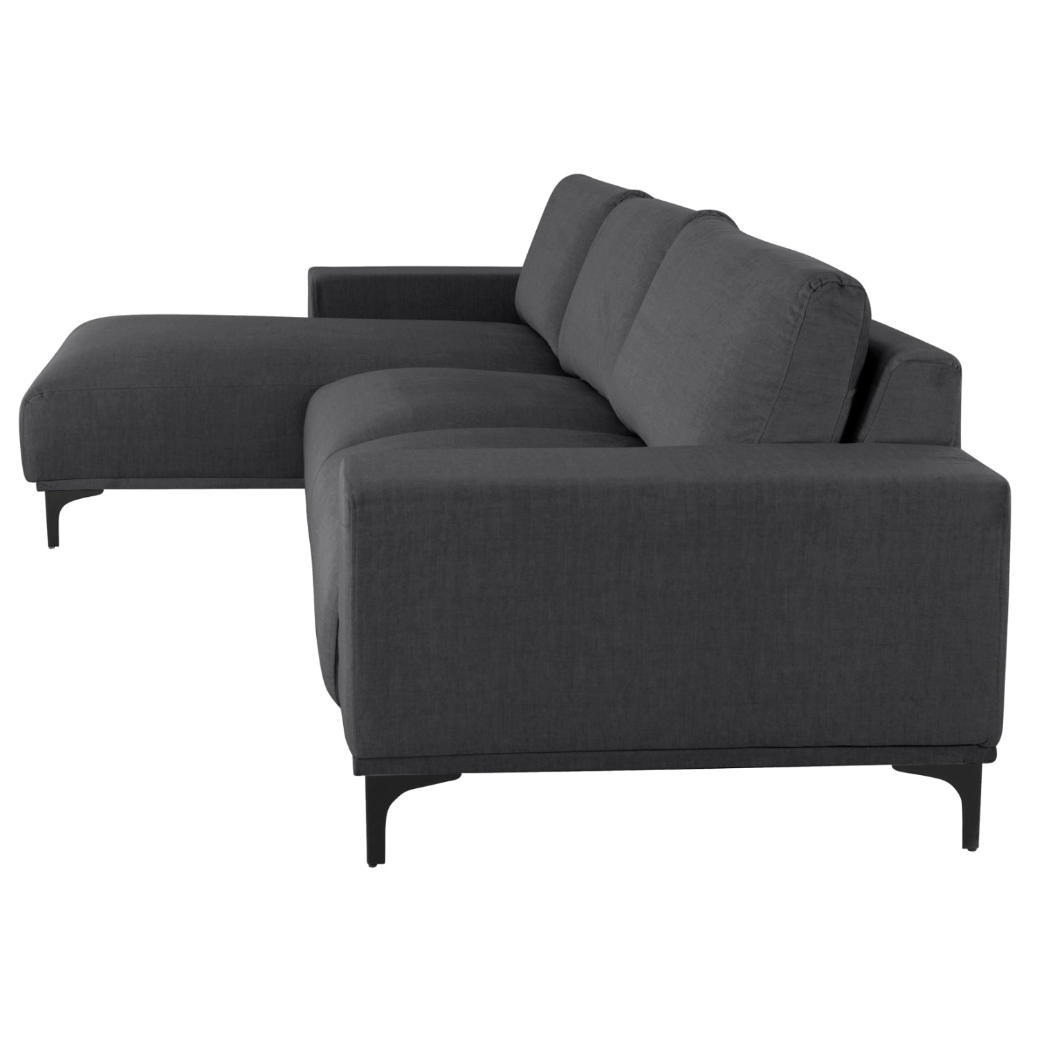 Ъглов диван (ляв) NOA.02L антрацитова тъкан 288x90-157x67-80Hсм.