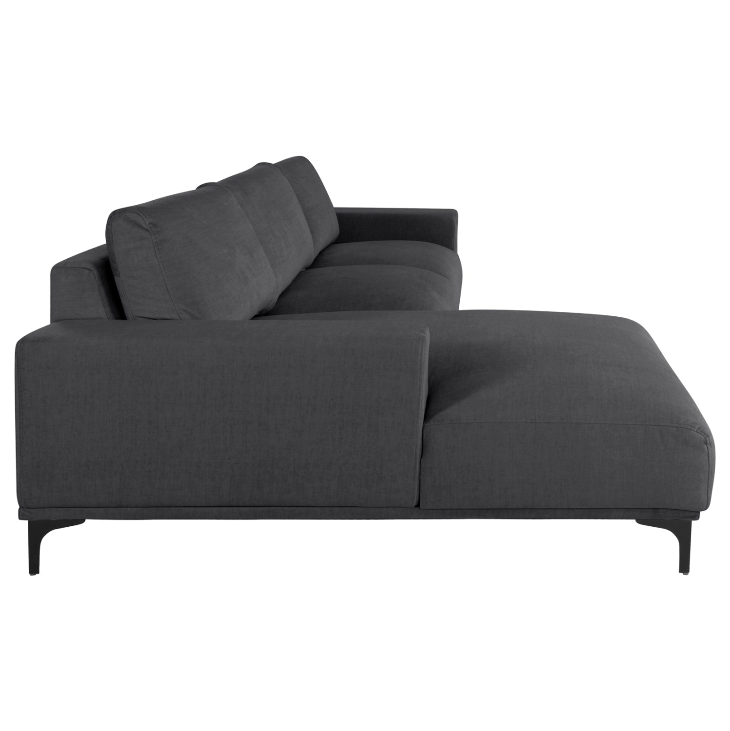 Ъглов диван (ляв) NOA.02L антрацитова тъкан 288x90-157x67-80Hсм.