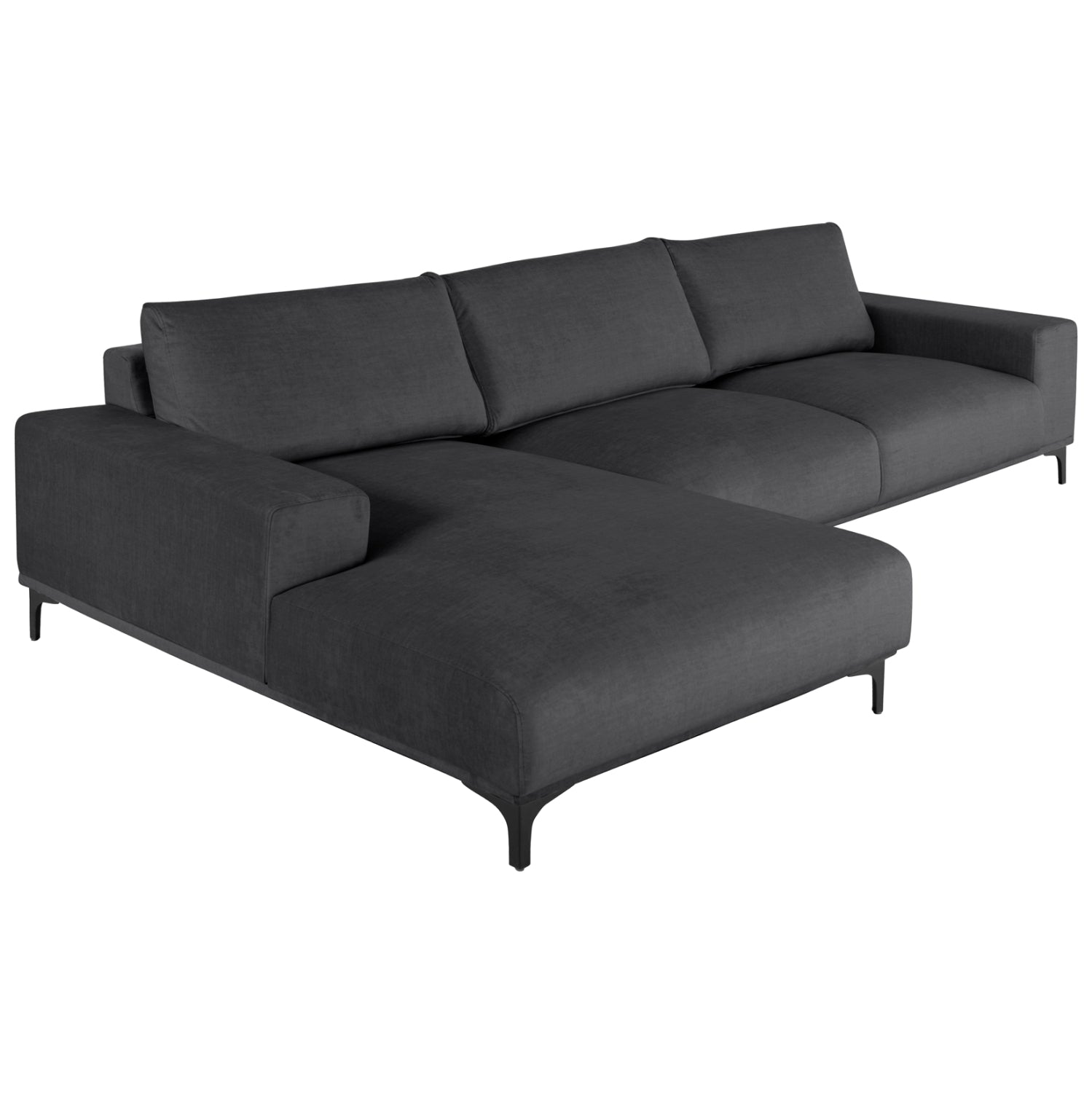 Ъглов диван (ляв) NOA.02L антрацитова тъкан 288x90-157x67-80Hсм.