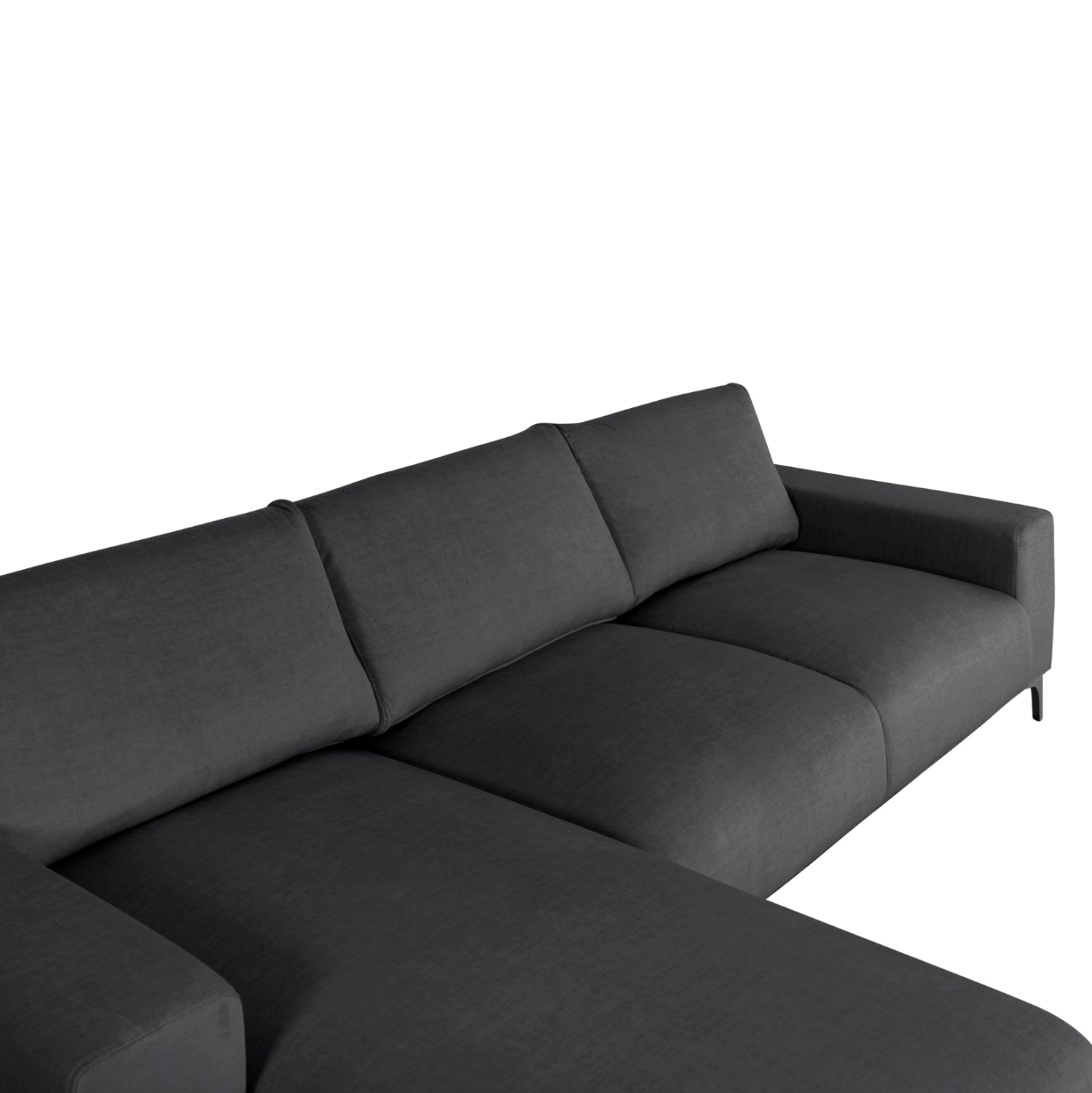 Ъглов диван (ляв) NOA.02L антрацитова тъкан 288x90-157x67-80Hсм.