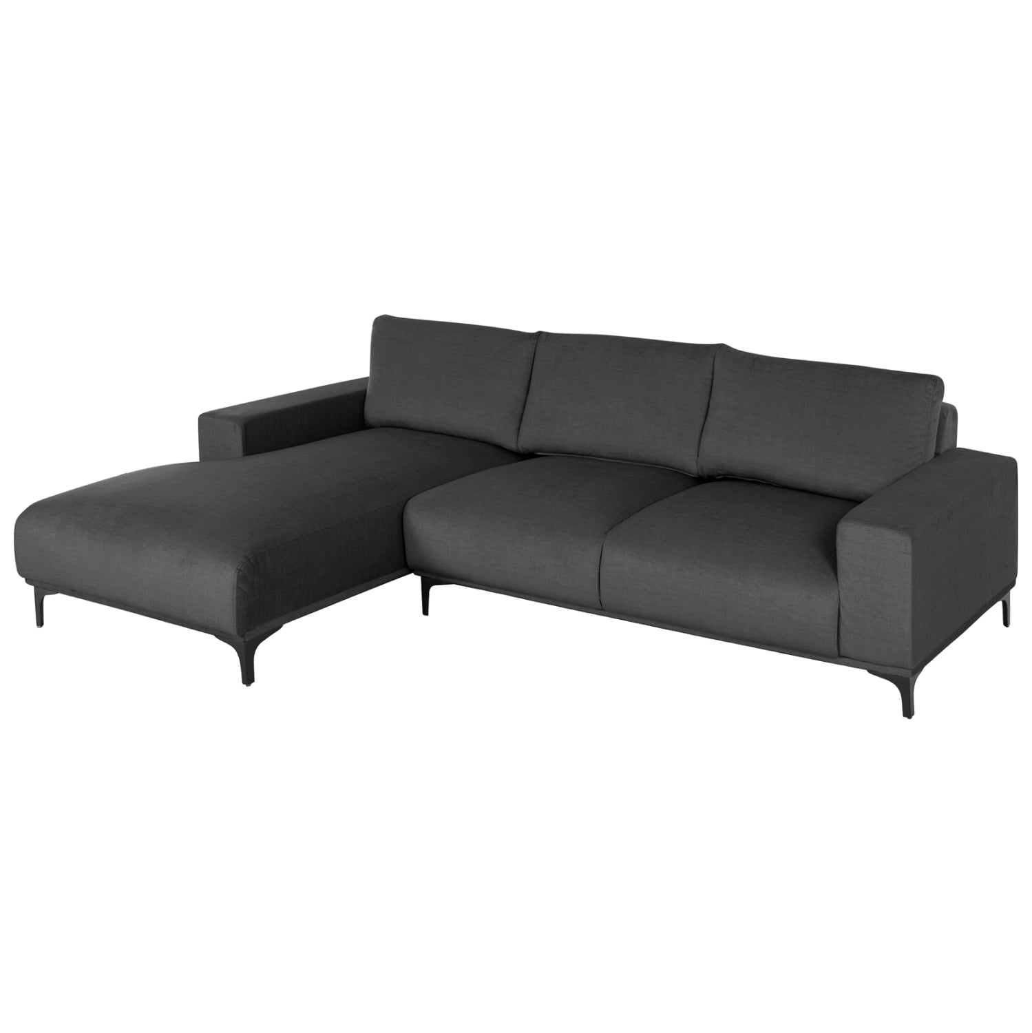 Ъглов диван (ляв) NOA.02L антрацитова тъкан 288x90-157x67-80Hсм.
