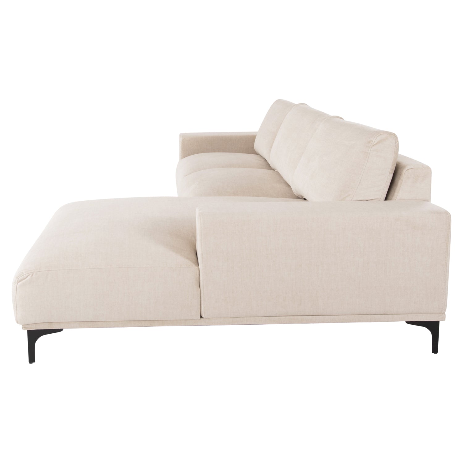 Ъглов диван (десен) NOA.01R екрю тъкан 288x90-157x67-80Hсм.