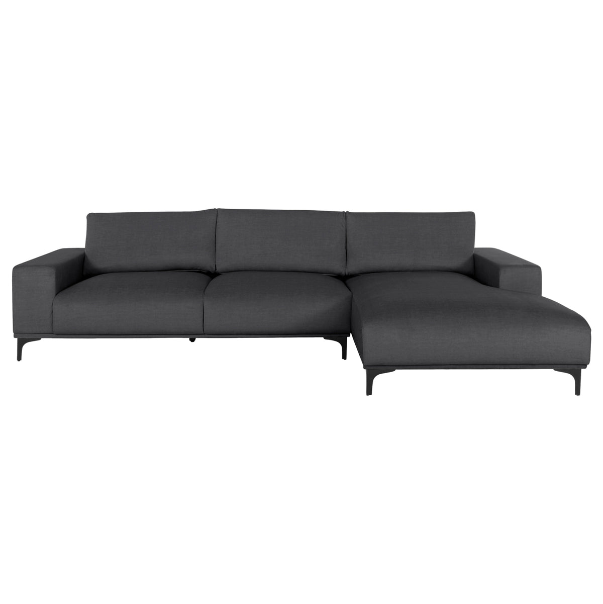 Ъглов диван (десен) NOA.02R антрацитова тъкан 288x90-157x67-80Hсм.