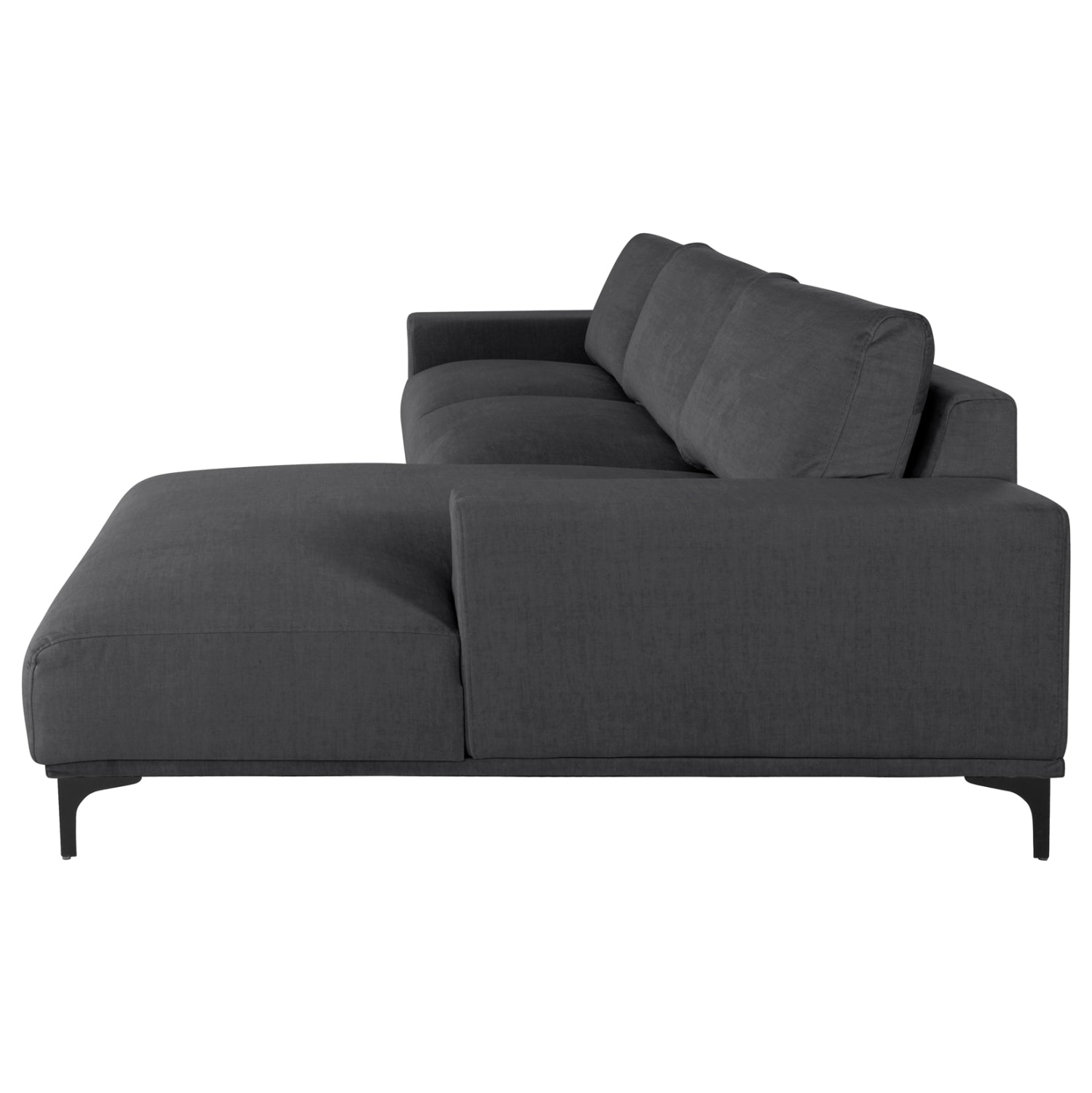 Ъглов диван (десен) NOA.02R антрацитова тъкан 288x90-157x67-80Hсм.