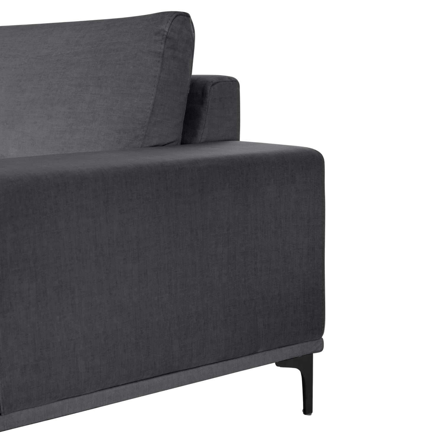 Ъглов диван (десен) NOA.02R антрацитова тъкан 288x90-157x67-80Hсм.