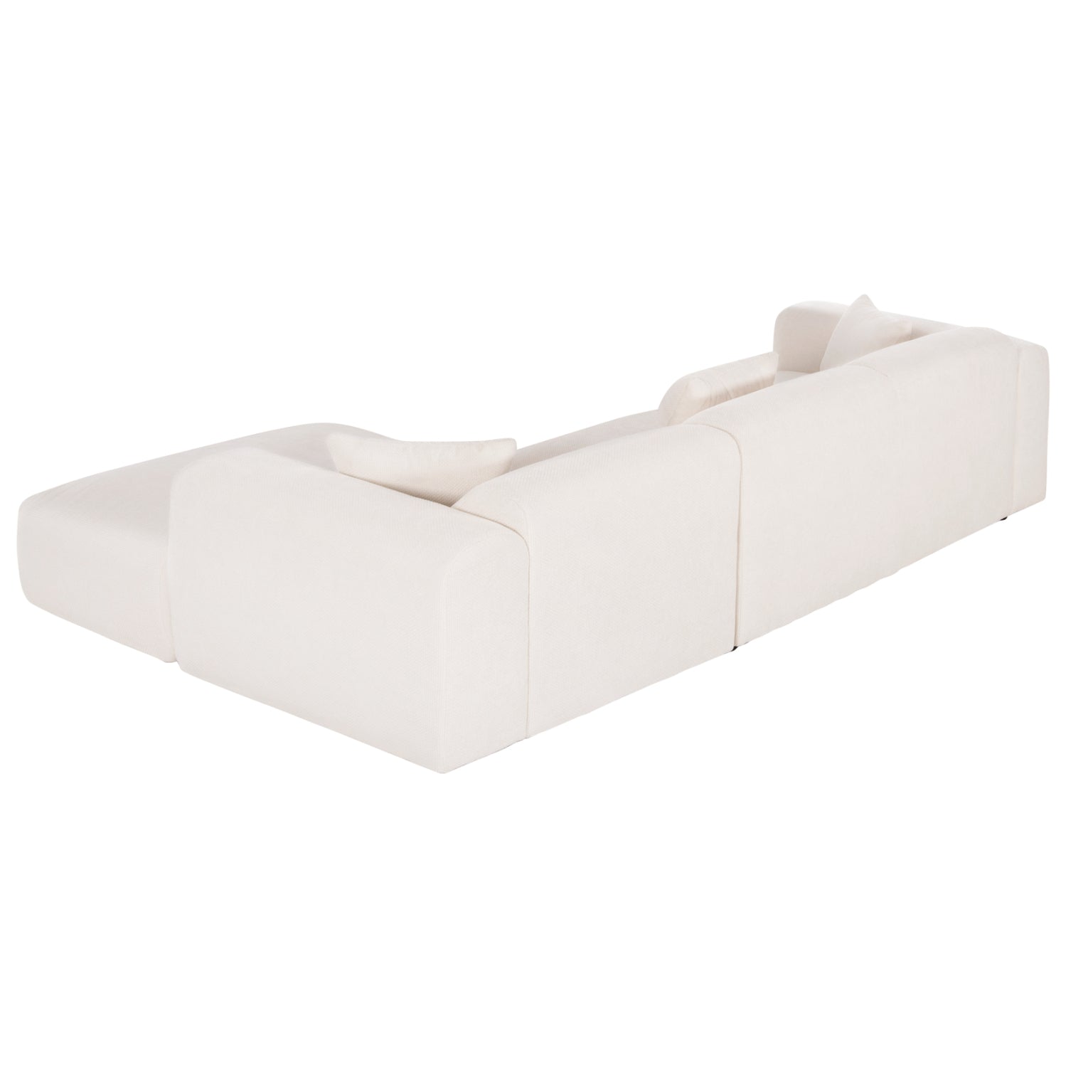 Ъглов диван Орбетело.02R бяла тъкан 110-282x98-160x72Hсм.