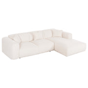 Ъглов диван Орбетело.02R бяла тъкан 110-282x98-160x72Hсм.