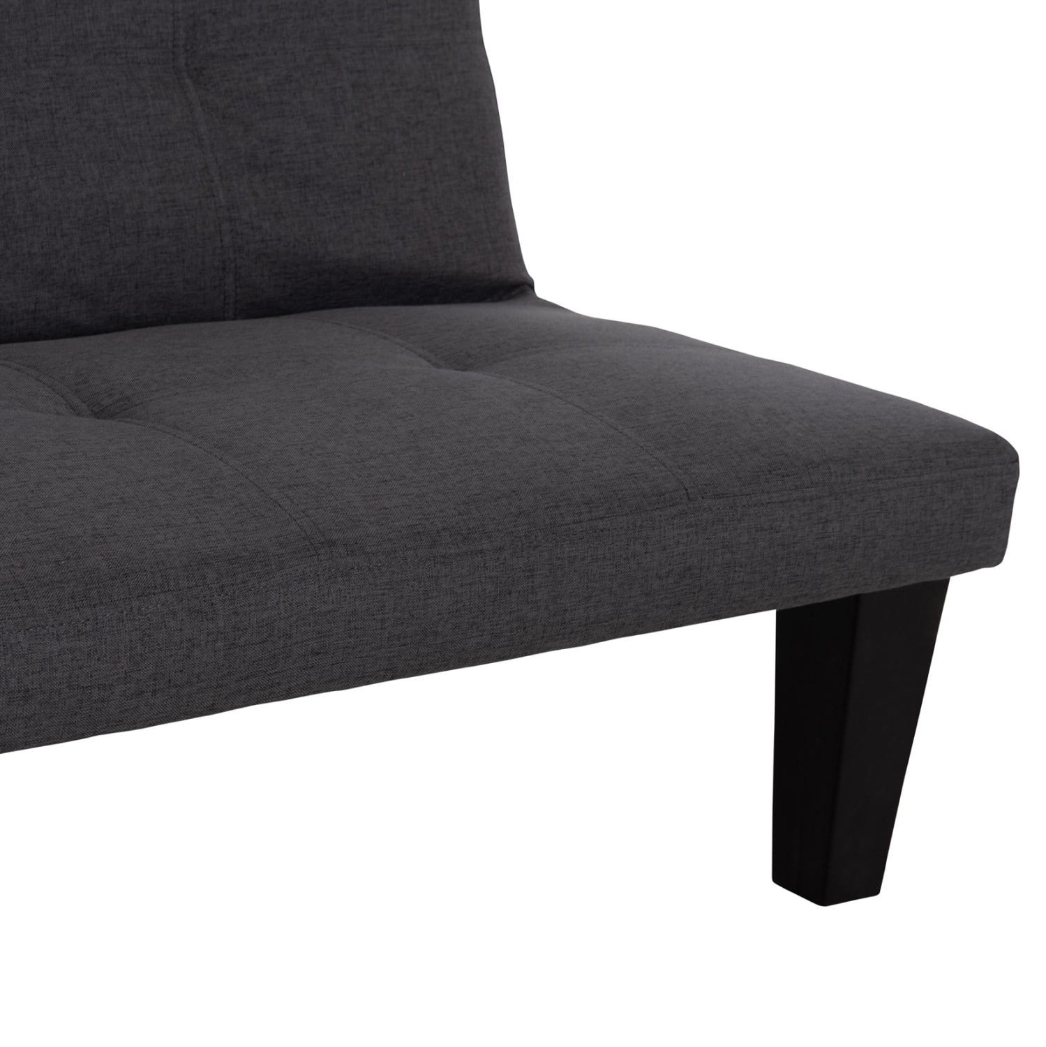 Диван с функция сън за двама Абано сив PU кожа 165x75x64Hсм.