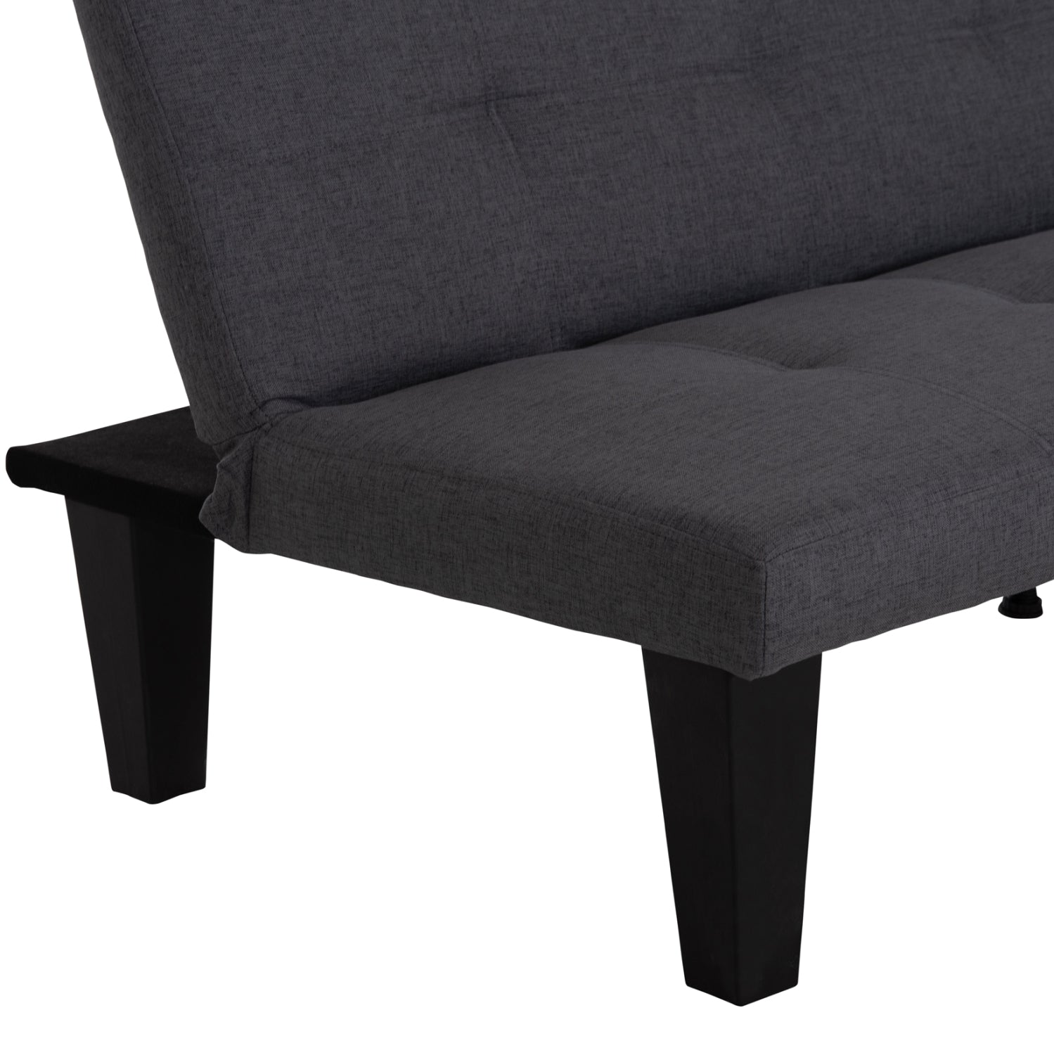 Диван с функция сън за двама Абано сив PU кожа 165x75x64Hсм.