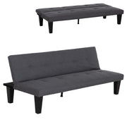 Диван с функция сън за двама Абано сив PU кожа 165x75x64Hсм.