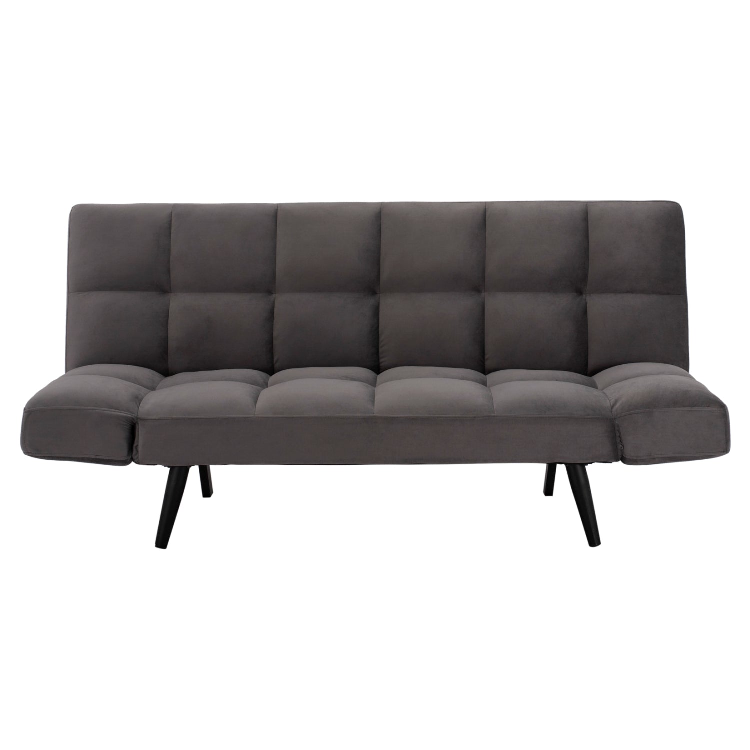 Разтегателен Диван 3-местен от сив кадифе 182x80x88 см