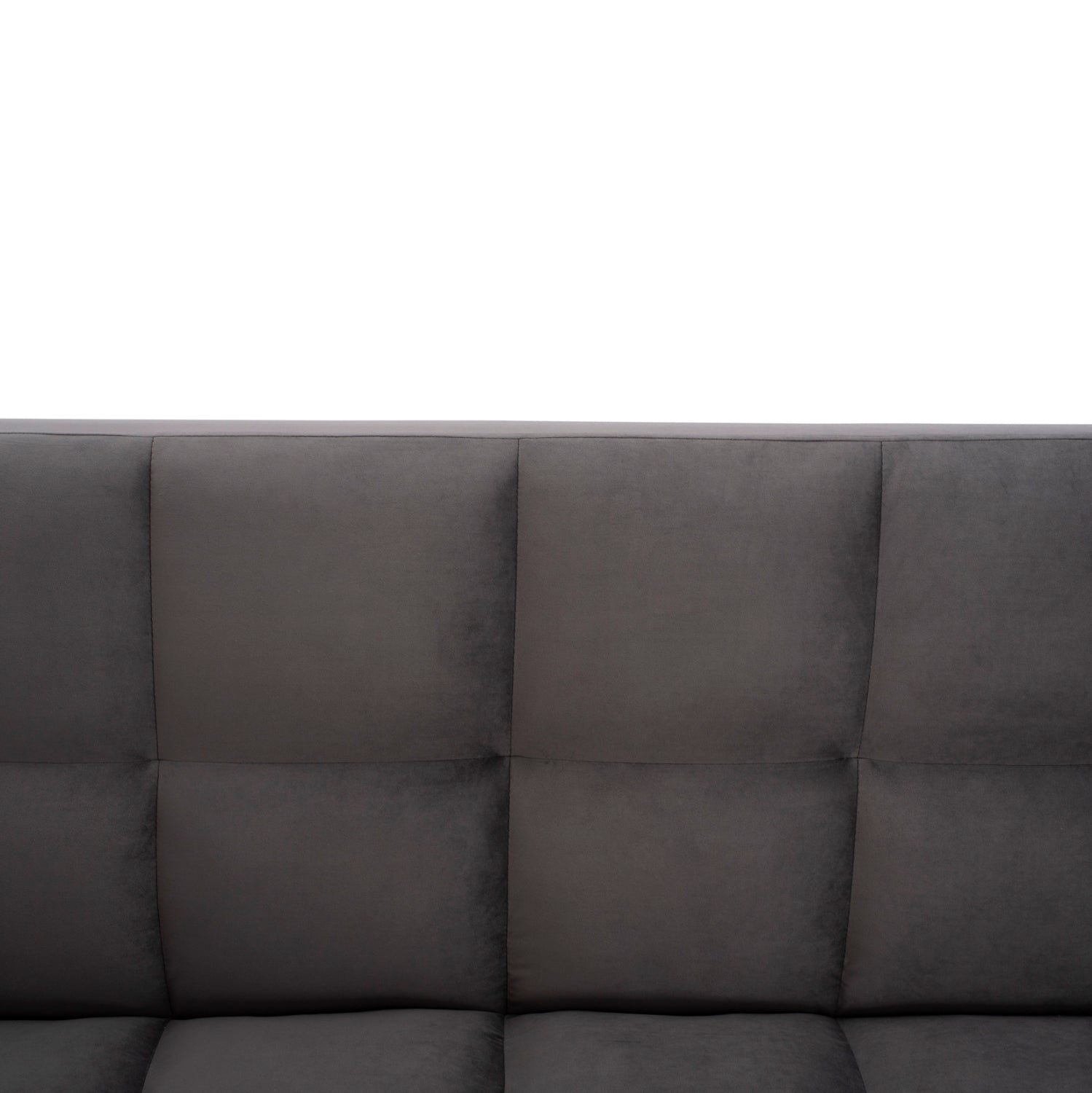 Разтегателен Диван 3-местен от сив кадифе 182x80x88 см
